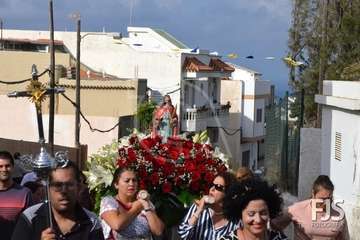 Procesión de Santa Agueda y la Virgen de Lourdes en Telde (Foto Francisco Javier Santana)